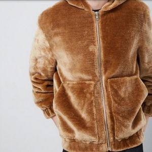 Forever 21 Mens Faux Fur Hoodie